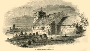 St. Martins Kirche, Canterbury, Kent, ca. 1850 von Unbekannt