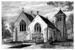St. Michaels Kirche und das Grab von Benjamin Disraeli 1804-1881, spätes 19. Jahrhundert