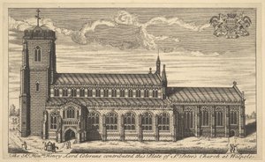St. Peters Kirche in Walpole, 18. Jahrhundert von Unbekannt
