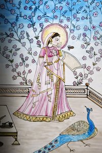 Buntglasfenster im Iskcon-Tempel, London, Großbritannien von Unbekannt