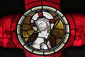 Buntglasfenster von Jesus, Kirche St. Peter und Paul, Istanbul, Türkei von Unbekannt