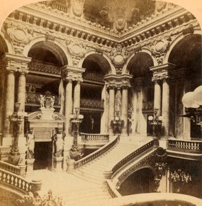 Treppe im Grand Opera House, Paris, Frankreich, ca. 1900