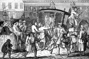 Standkutscher oder Die hochmütige Dame gut ausgestattet, 1750 von Unbekannt