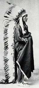 Standing Bear, Häuptling der Dakota Sioux, nordamerikanische Prärie-Indianer, ca. 1885-ca. 1890 von Unbekannt