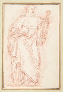 Stehende männliche Figur mit Buch