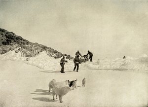 Start der Westpartei von Cape Royds, ca. 1908, 1909