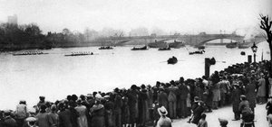 Start des Oxford und Cambridge Bootsrennens, London, 1926-1927