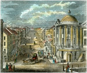 State Street, Albany, New York, USA, ca. 1835