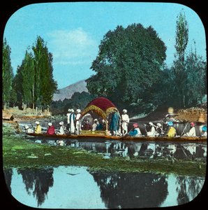 Staatsbarke auf dem Apfelbaumkanal, Indien, spätes 19. oder frühes 20. Jahrhundert von Unbekannt