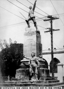 Statue von Jose Maceo in Kuba, ca. 1910 von Unbekannt