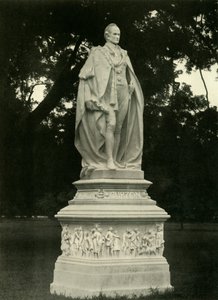 Statue von Lord Curzon im Garten der Victoria Memorial Hall, 1925