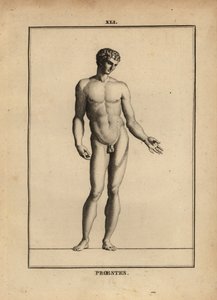 Statue des Orestes, nackt, Sohn von Agamemnon in der griechischen Mythologie von Unbekannt
