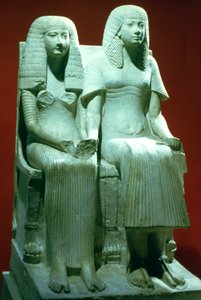 Statue eines Ehemanns und einer Ehefrau, Ägyptisch, 18. Dynastie von Unbekannt