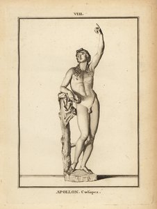 Statue des römischen Gottes Apollo Coelispex, in den Himmel schauend