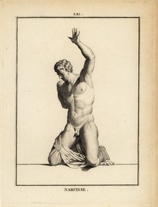 Statue des schönen Jägers Narziss, aus der griechischen Mythologie von Unbekannt