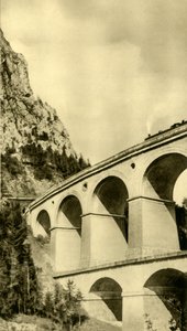 Dampflokomotive auf der Semmeringbahn, Niederösterreich, ca. 1935 von Unbekannt