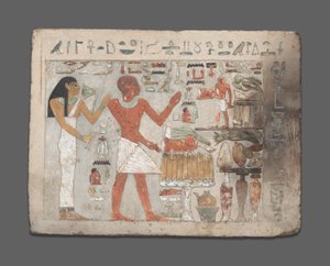 Stele von Amenemhat und Hemet, Ägypten, Mittleres Reich, frühe Dynastie 12 ca. 1956-1877 v. Chr. von Unbekannt