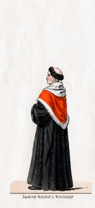 Stephen Gardiner, Kostümentwurf für Shakespeares Stück, Heinrich VIII., 19. Jahrhundert
