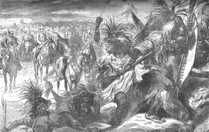 Sturm auf Sekukunis Festung: Sir Garnet Wolseley feuert die Swazies an von Unbekannt