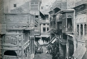 Straße in Lahore, der Hauptstadt des Punjab, ca. 1942 von Unbekannt