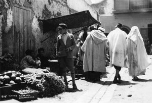 Straßenszene, Casablanca, Marokko, um 1920er-1930er von Unbekannt