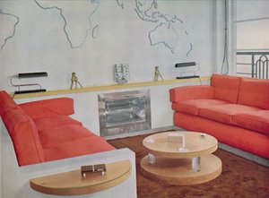 Studie im Londoner Haus von Lord Louis Mountbatten, 1938 von Unbekannt