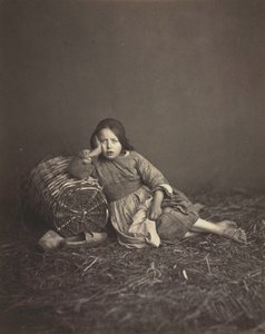 Studie eines jungen Bauernmädchens, um 1860 von Unbekannt