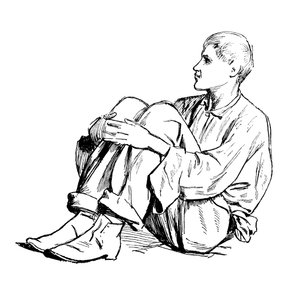 Studie eines sitzenden Mannes von Unbekannt