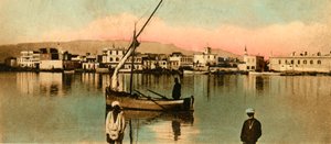Suez - Ansicht der Stadt bei Hochwasser, um 1918-1939