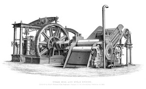 Zuckerfabrik und Dampfmaschine, 1866