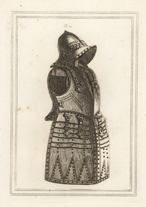 Anzug aus schwarzer Morion- oder Arkebusenrüstung