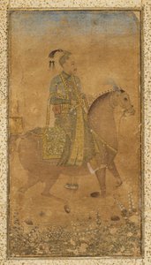 Sultan Abdullah Qutb Shah 1614-74 zu Pferd, ca. 1635 von Unbekannt