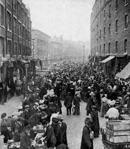 Sonntagsmarkt, Wentworth Street, Ost-London, ca. 1930er Jahre