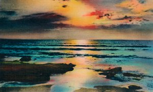 Sonnenuntergang am Pazifik. La Jolla, Kalifornien, um 1941 von Unbekannt