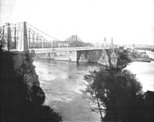 Hänge- und Auslegerbrücken, St. John, New Brunswick, Kanada, um 1900 von Unbekannt
