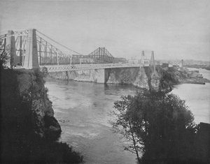 Hänge- und Auslegerbrücken, St. John, New Brunswick, um 1897 von Unbekannt