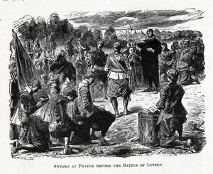 Schweden im Gebet vor der Schlacht bei Lützen, 1882