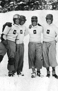 Schweizer Viererbob-Team, Olympische Winterspiele, Garmisch-Partenkirchen, Deutschland, 1936 von Unbekannt