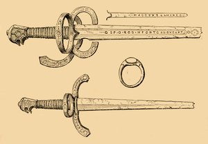 Schwert, Dolch und Ring von König James IV. von Schottland, 1897 von Unbekannt