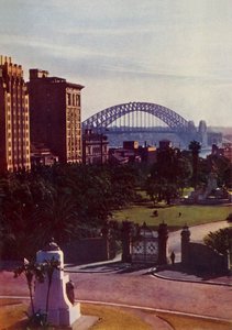 Sydney Harbour Bridge von der Stadt, ca. 1948 von Unbekannt