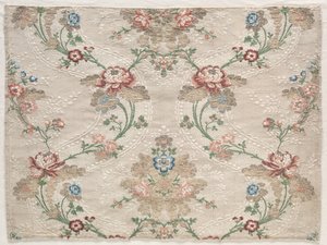 Taffetafragment, ca. 1730