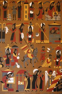 Wandteppich in der Abtei Saint-Pierre de Solesmes: Leben des heiligen Benedikt, Solesmes, Frankreich von Unbekannt
