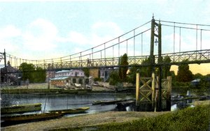 Teddington-Brücke, London, 20. Jahrhundert