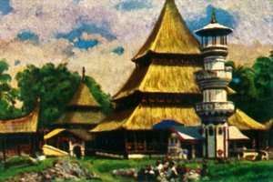 Tempel in Kota Baru, östliches Sumatra