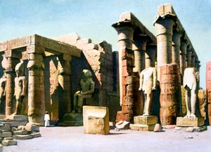 Tempel von Ramses II., Luxor, Ägypten, 20. Jahrhundert