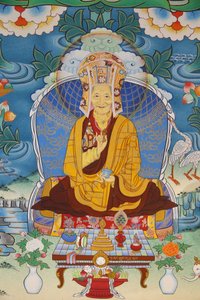 Tempel der Tausend Buddhas, Dashang Kagyu Ling Gemeinde, Gemälde von Kalou Rinpotche, La Boulaye, Frankreich von Unbekannt