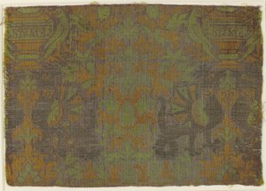 Textil mit Pflanzen und Tieren, Italien, 15. Jahrhundert
