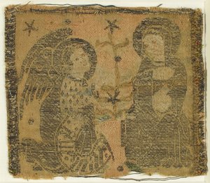 Textil mit der Verkündigung, italienisch, 14. Jahrhundert von Unbekannt