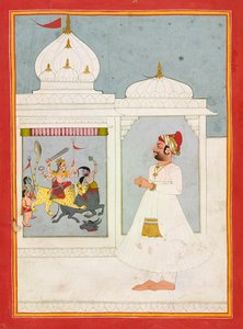 Thakur Ajit Singh verehrt die Göttin von Unbekannt