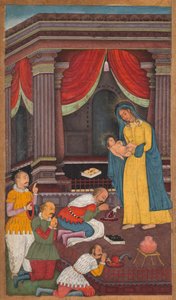 Die Anbetung der Hirten, aus einem Spiegel der Heiligkeit Mirat al-quds von Pater Jerome Xavier